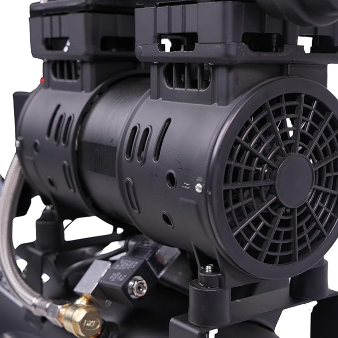 MZB 2.4 Gallon Ultra Quiet Air Compressor 1.0HP 110V/60Hz 5.65CFM, MAX 115PSI Steel Tanks Oil-Free 68dB Noise Level Air Compressor for Spray Painting, Auto Repair, Carpentry Decoration
