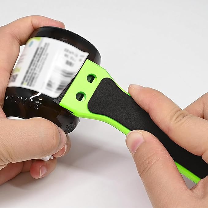 EHDIS 2pcs Plastic Razor Scraper 6-inch Long Handle Adhesive Remover Tool with 100 Double-Edge Blades for Window Tint Vinyl Scraper Decal Sticker Glue Remove (?똍eon-Green)