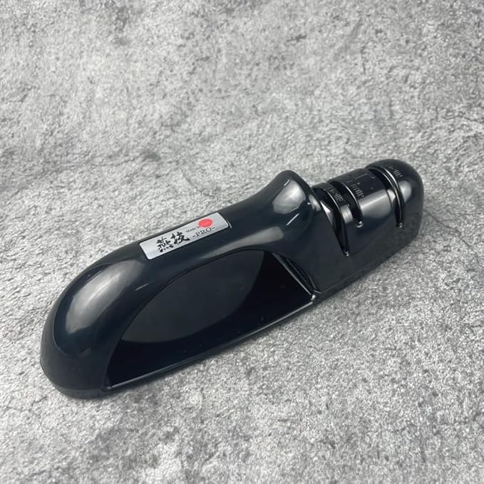 Kitchen Knife Sharpener [ Made in Japan ] 3-in-1 Design for Single Bevel, Double Bevel, and Scissors