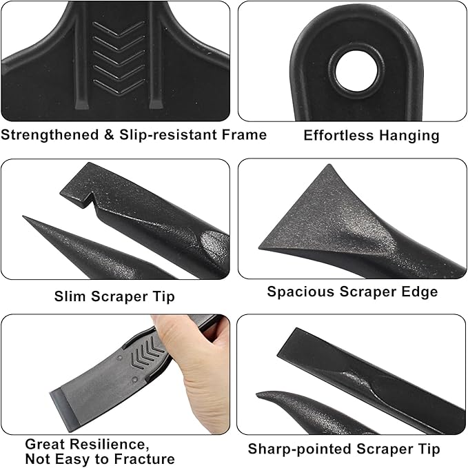 Murtenze 12PCS Plastic Putty Knife Set, Multipurpose Spackle Knife, Scrapers, 3D Printing, Wallpaper, Drywall, Polypropylene Handle