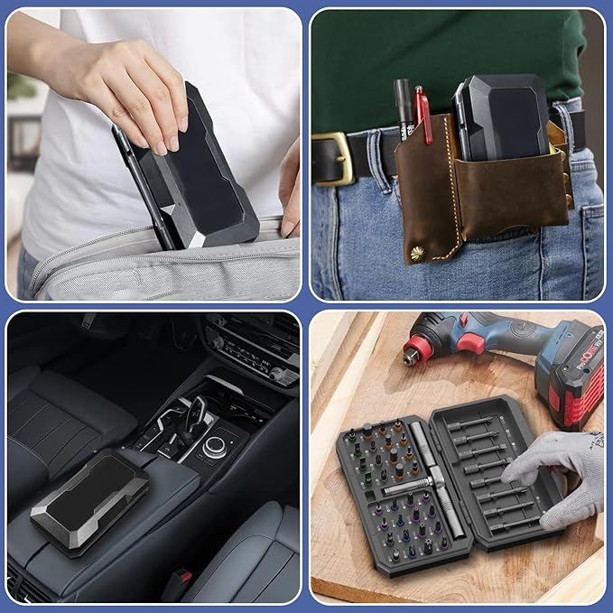 42 in 1 Magnetic Screwdriver Set, DIY Ratchet Screwdriver Set, Multi Bit Magnetic Drive Set with Detachable Ratchet Handle Portable Compact Repair Tool Kit for Furniture Computer Bicycle