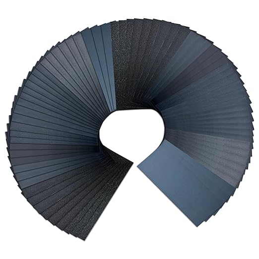 Sandpaper Sheets 100-Pack,80 to 5000 Grit,Wet Dry Sandpaper for Wood,Metal,Automotive & Paint Sanding Polishing,9x3.6 Inch Sand Paper Kit(Assorted Grits)