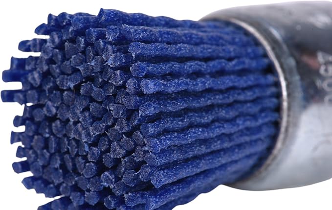 Century Drill & Tool 77203 1" Fine Nylon End Brush, 150 Grit, 1/4" Quick Change Shank, 4,500 RPM - Nylon Bristles for Metal, Wood, Plastic, Masonry