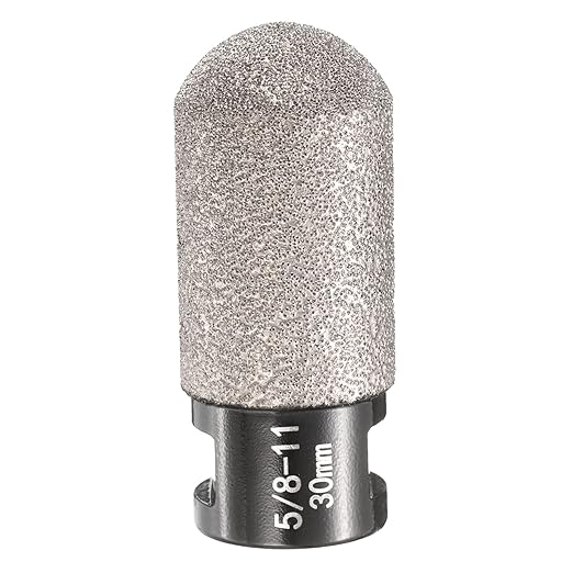 HARFINGTON Diamond Finger Bit 30mm Dia Dry Core Bit with 5/8"-11 Thread Diamond Chamfer Bit for Enlarging Shaping Milling Existing Holes on Porcelain Tile Ceramic Marble Countertop, Black