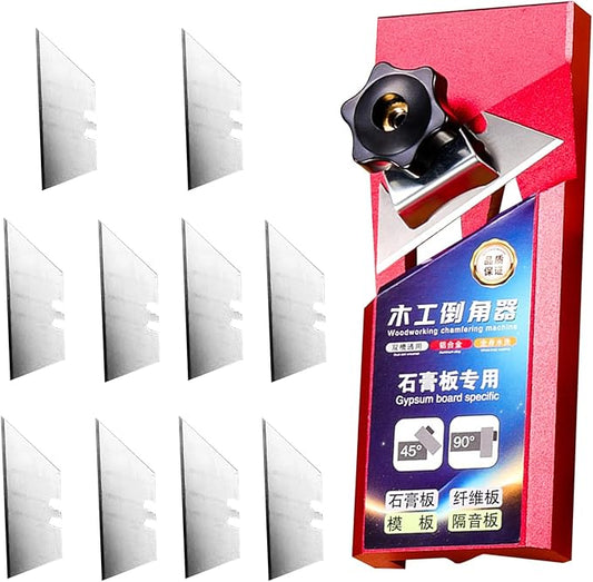 Plasterboard Chamfering Tool - 14.1x5.5x2.2cm Drywall Chamfer Tool, Versatile Aluminum Alloy V Planer | Multi-Functional Anti-Slip Edge Chamferer For Plasterboard Cutting Plumbing Conduit Work