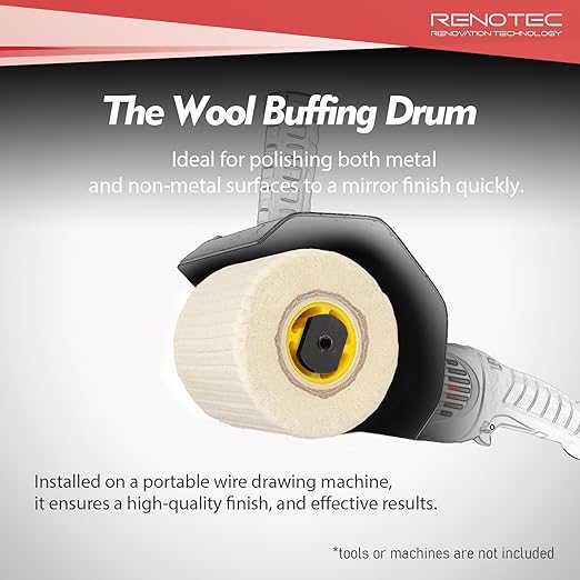 Wool Felt Polishing Wheel, 4.33" x 4", 110x100mm, for Burnishing Polishing Machine