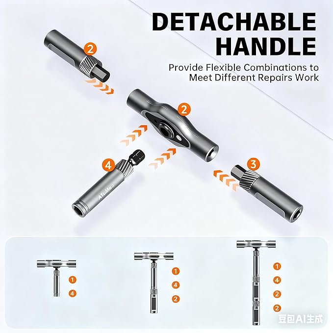 24 in 1 Magnetic Screwdriver Set, Multifunctional Screwdriver Tools, DIY Ratchet Screwdriver Set with Detachable Ratchet Handle&Storage Case Portable Repair Tool Kit for DIY, Laptops, Bicycles