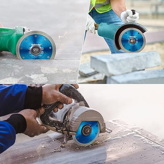 GoYonder 10pcs 4" Grinder Blades Tile Blade, Diamond Saw Blade for Cutting Porcelain Tiles Granite, 115mm Tile Cutting Blade for Angle Grinder