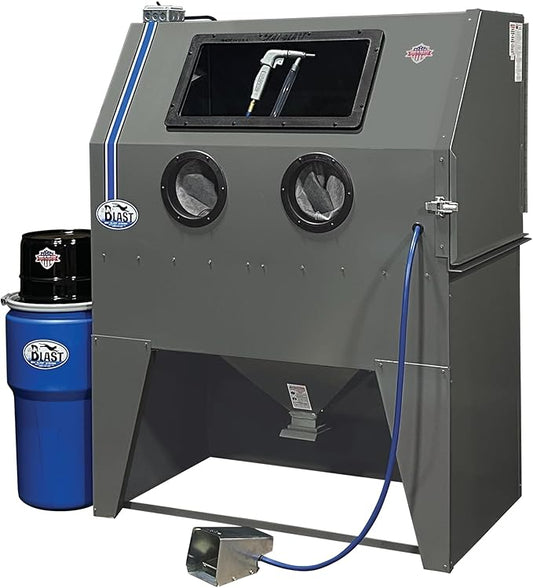 Skat Blast TP Tools USA 2846FP Abrasive Sandblast Sandblasting Cabinet with HEPA Vacuum, 46" W x 28" D x 28" H Work Area, Made in USA