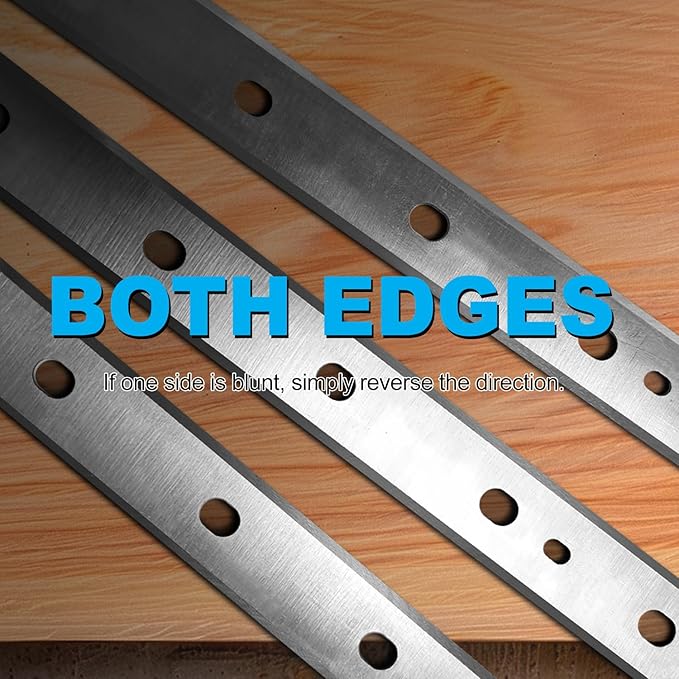HSS Planer Blades Knives for DeWalt DW735 7352 735X Thickness Planers with 13 Inch Replacement Heat Treated Double edge 1 Set (3 pcs)