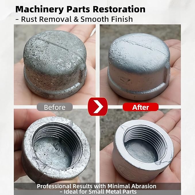Glass Bead Media for Sandblasting ??8LB Non-Silica Reusable Blasting Abrasive for Rust Removal & Surface Finishing ??Multiple Mesh Options (# 8 (80~100Mesh))