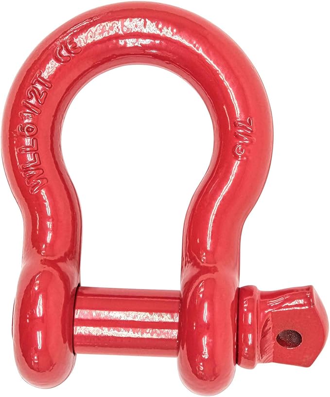 Mytee Products 7/8" Anchor Shackle Forged Carbon Steel w/Alloy Screw Pin WLL # 6.50 Tons (13,000 lbs)|Double Rust Protection Heavy Duty D Ring Shackle for Towing, Rigging & Vehicle Recovery (2 Pack)