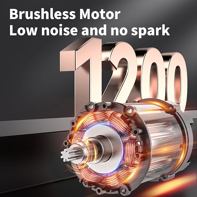 Cordless Impact Driver Kit 16.8V Max Torque 140Nm竊?05ft-lbs竊덳igh Rotation Electric Impact Driver Brushless Motor Continuously Variable Rechargeable 1/4" impact driver 2.0Ah Batteries
