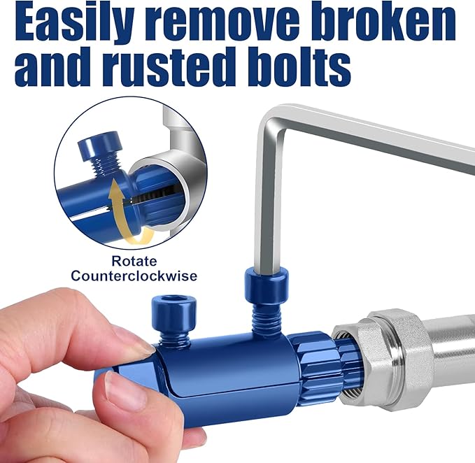 Broken Pipe Extraction Tool - For 1/2?? 3/4?? 1" Pipes | Removes broken faucets, pipe threads, damaged faucet bolts, PVC/PEX pipes