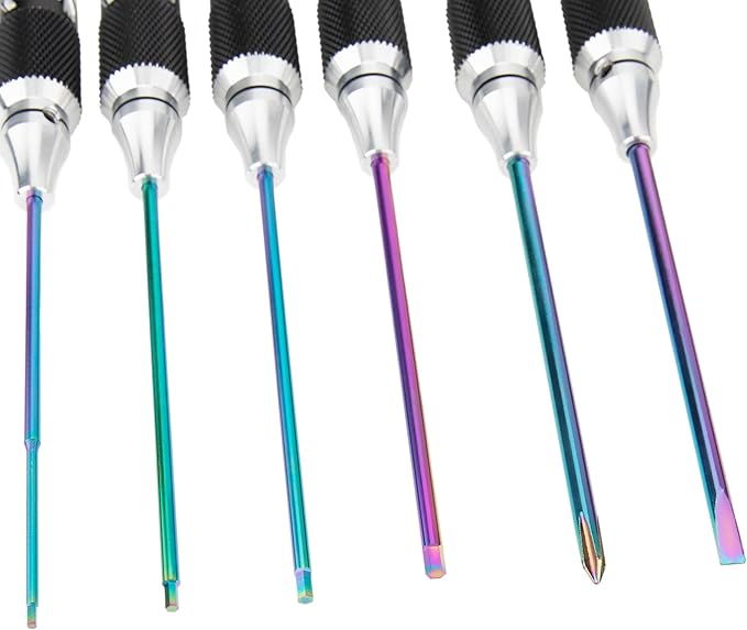 MEUS RACING RC Hex Screwdriver Phillips Screwdriver Slotted Screwdriver Tool Set for 1/6 1/8 1/10 SCX6 SCX10 TRX4 RC Crawler Car (Type D)