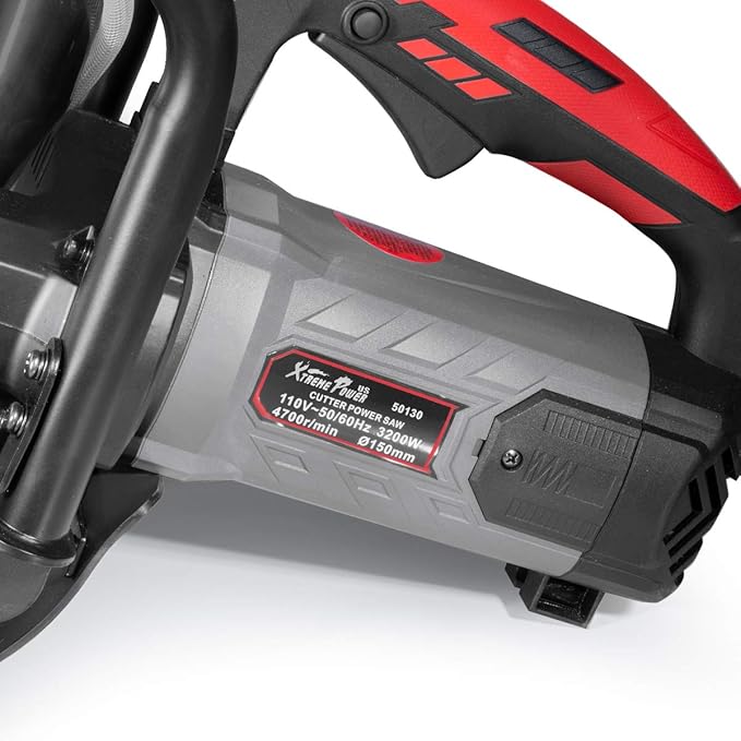 XtremepowerUS 3200W Electric Power Disc Cutter Circular Demo Saw For Wet/Dry Concrete Guide Roller Cut Off, 16"