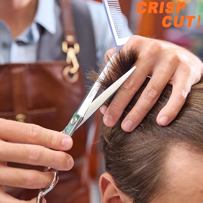 High-end Professional Extremely Very Sharp Barber Hair Cutting Scissors Hairdresser Shears For Hair 6.75 Inch Haircut Scissor Made Of Stainless Steel For Hairdressing Salon and Home Use