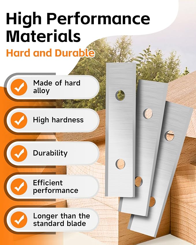 2" (50mm) Paint Scraper Carbide Blades, 10Pcs Double-Edged Reversible Replacement Tungsten Carbide Blades, Fit for Most Hand-Held Scrapers, for Paint, Glue and Concrete