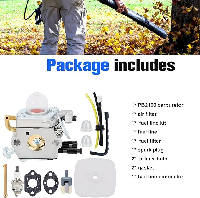 PB2100 Carburetor Compatible with Echo PB2100 PB 2100 PB-2100 ES2100 ES-21000 Handheld Power Blower Parts Replace Zama C1U-K42B Echo Blower
