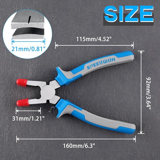 SPEEDWOX 6" Glass Running Pliers for Glass Cutting Key Fob Pliers Glass Breaking Pliers Mini Glass Pliers Glass Cutter Stained Glass Tools Running Pliers for Stained Glass Rubber Pliers