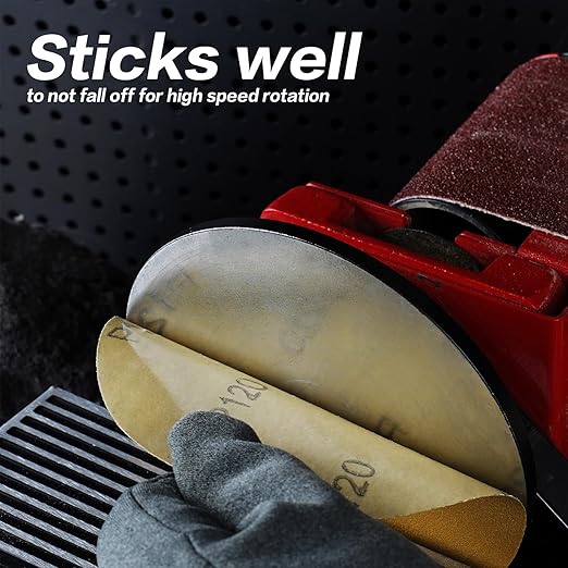 PSA Sanding Discs 6 Inch Adhesive Backed Sandpaper 100 Pack 180 Grit Self Adhesive Sanding Discs for DA Sander Self Stick for Wood, Auto Body Repair, Paint, Metal, and Plastic