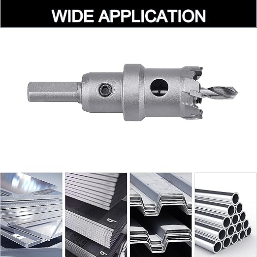 22mm竊?13/15 inch 竊?Metal Steel Hole Saw with 2 Drill Bits, Hole Cutter for Thick Metal,Stainless Steel,Iron and Wood (22mm竊?13/15 inch 竊?