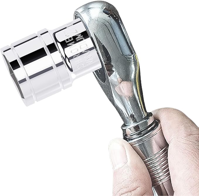 27mm Shallow Socket, 1/2 Inch Drive, 6-Point, Metric, Heat Treated CR-V Steel Short Sockets, Full Polishing, 1.7 Inch Length