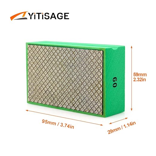1pc Diamond Hand Polishing Pads Grit 60 Foam Sanding Block for Ceramic Tile Glass Grinding,Sanding Blocks Polishing
