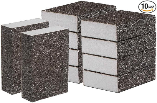 HARFINGTON 10pcs Coarse Sanding Sponge Blocks 80-100 Grit Foam Sanding Block for Polishing Kitchen Metal Wood Drywall, 100x70x25mm