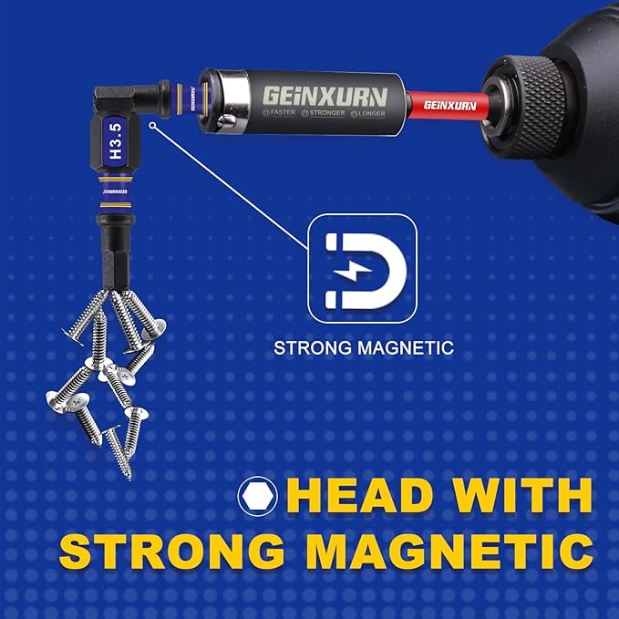 22 Pieces 1 In./2In Multi Hex Head Impact Tough Magnetic Allen Wrench Drill Bits Set, Metric Power Bits Set, S2 Steel Hex Screwdriver Bit set with 3???쒮xtension Bit Holder