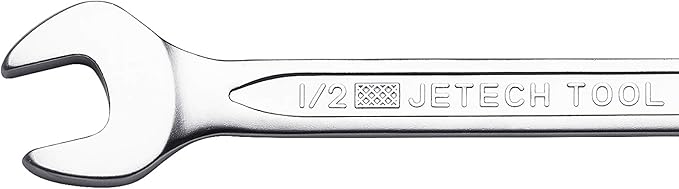 Jetech 1/2 inch Combination Wrench (12 Pack) - Durable SAE Inch Cr-V Steel High Strength Spanner in Sand Blasted Finish