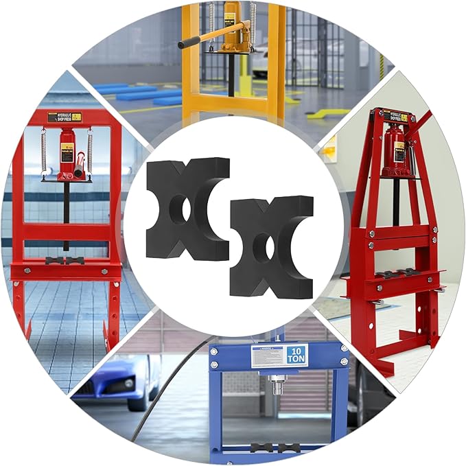 Arbor Press Plate, 20/32 Ton H Frame Hydraulic Shop Press Plate with 4 Slots, 2pcs Shop Metal Press Plates for All Models of 44092.45 lbs and 70547.92 lbs Presses 1" X 5" X 5" (1 Pair)
