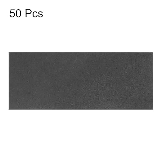 HARFINGTON 50pcs Sandpaper 800 Grit 9 x 3.6 Inch Waterproof Backing Silicon Carbide Abrasive Wet Dry Sanding Sheets for Wood Finishing, Metal Sanding, Automotive Polishing