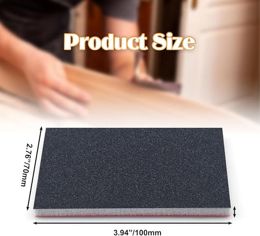 20 Pcs 180 Grit Sanding Sponge, Wet Dry Sanding Block Sandpaper Sponge, Soft Foam Sand Block Washable & Reusable Sanding Pads for Metal Wood Drywall Polishing
