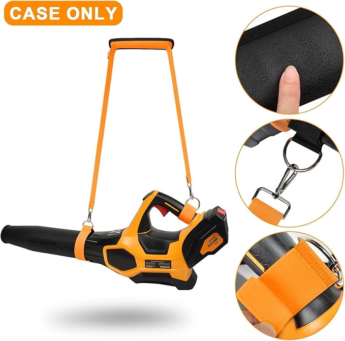 Universal Shoulder Strap for Leaf Blower & String Trimmer, Compatible with WOLFMEN for EGO Power+ for WORX for LAZYBOI for LEAPUL for DEWALT for MZK for Greenworks for BLACK+DECKER (1, Orange)