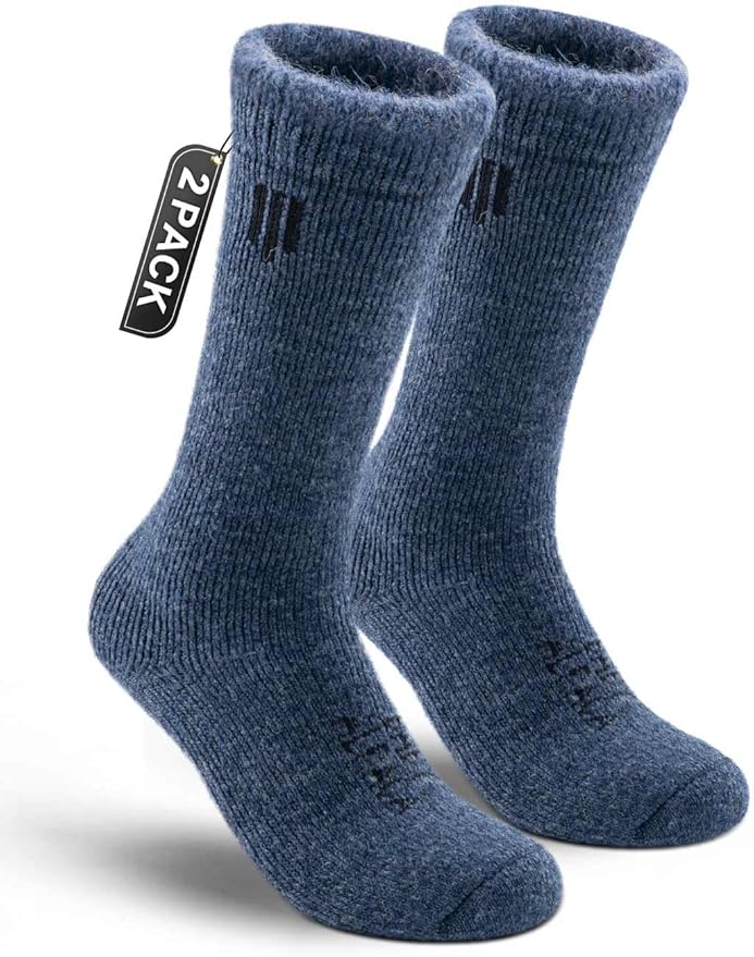 Alpaca Wool Boot Socks Men and Women, Heavyweight Thick Thermal Socks Cold Weather Hunting Hiking, Moisture Wicking