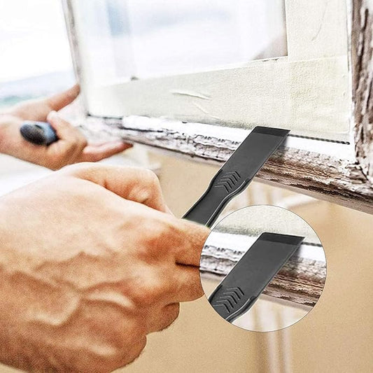 Plastic Putty Knife Set Plastic Putty Knives Flexible Paint Scrapers Tool Flexible Scraper Set Plastering Tool Filling Knife Set for Patching,Spackling,Wallpaper (Black, 5 Pcs)
