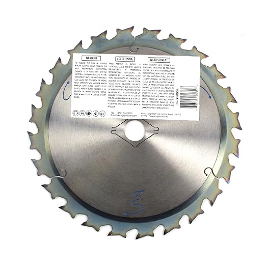 Woodworking Circular Saw Blade TA Series, 6-1/2" Arbor: 5/8", Framing/General Wood Cutting, Cutting Head with Special Anti-Heat Adhesion Coating, Long Life, High Finish, W6-1/2 24T Teeth TA