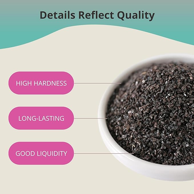 #80 Grit Aluminum Oxide Blast Media (12 LBS/5.44kg) - Premium Long-Lasting Sand Blasting Media, High Abrasive Force Sand Blaster Sand for Metal, Sandblasters, Blasting Cabinet