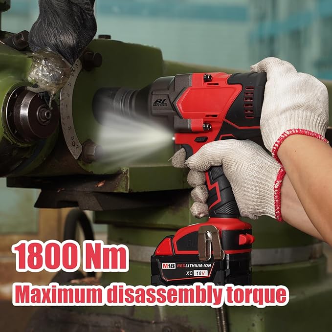 18V Brushless Impact Wrench, 1100 ft-lbs High Torque, 3/4 inch 4-Speed Cordless Impact Gun, Easily Removes Bolts on Cars, Trucks, and Tractors, Bare Tool Only