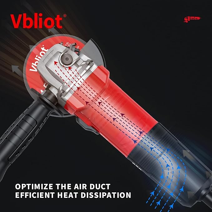 850W Angle Grinder 5 Inch Power Grinder Tool 7 Amp Power Grinder 360째 Rotational Guard 12000rpm Power Angle Grinders for Cutting and Grinding Metal Stone Wood Grinder Tool