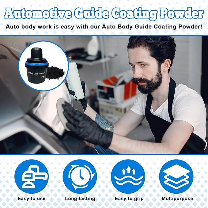 Black Dry Guide Coat Auto Body, Powder Guide Coat for Bodywork, Auto Body Tools Sanding 150g