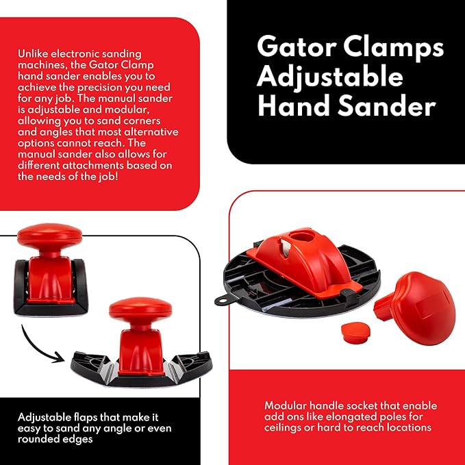 6??Collapsible Hand Detail Sander Tool - Adjustable Manual Block Sander Sanding Block Sanders for Woodworking Hand Tools Block Plane - Dry and Wet Sanding - Wood Metal and Drywall - Corners and Angles