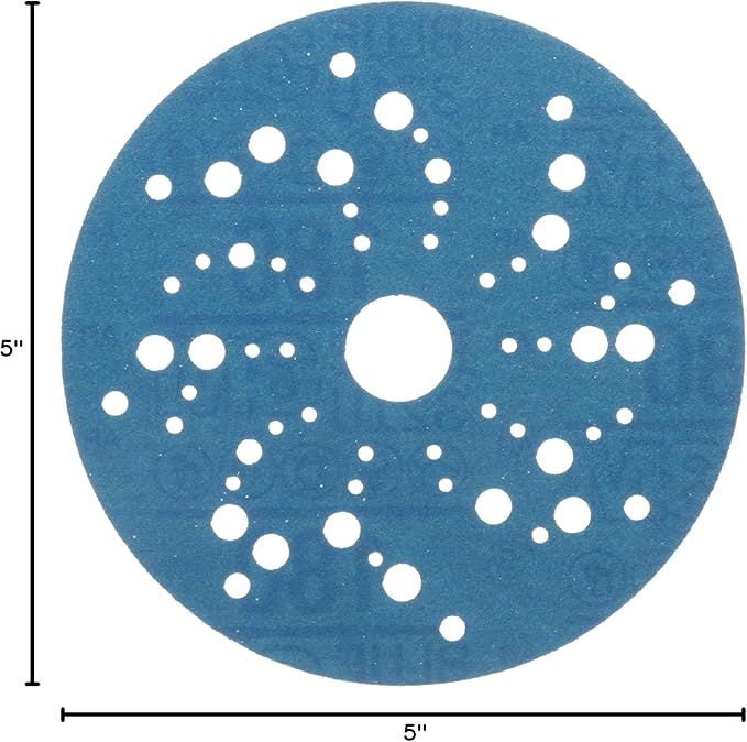 3M Hookit Blue Abrasive Disc 321U Multi-hole, 36161 5 in 180 50 discs per carton