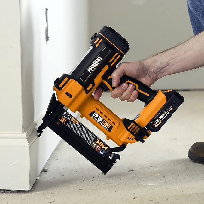 Freeman PE20VT31618 20 Volt Cordless 3-in-1 16 and 18 Gauge Nailer / Stapler (Tool Only) ??1300 Shots per Charge