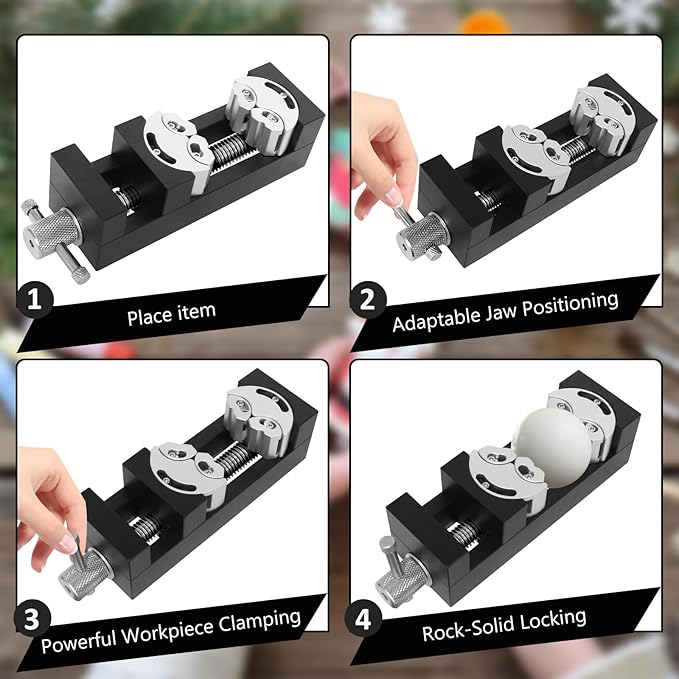 Smart Mini Fractal Vise, Heavy Duty Drill Press Vise for Workbench, Magnetic Bench Vise Clamp for DIY Projects, Crafts, Model Building, Jewelry Making, Repair
