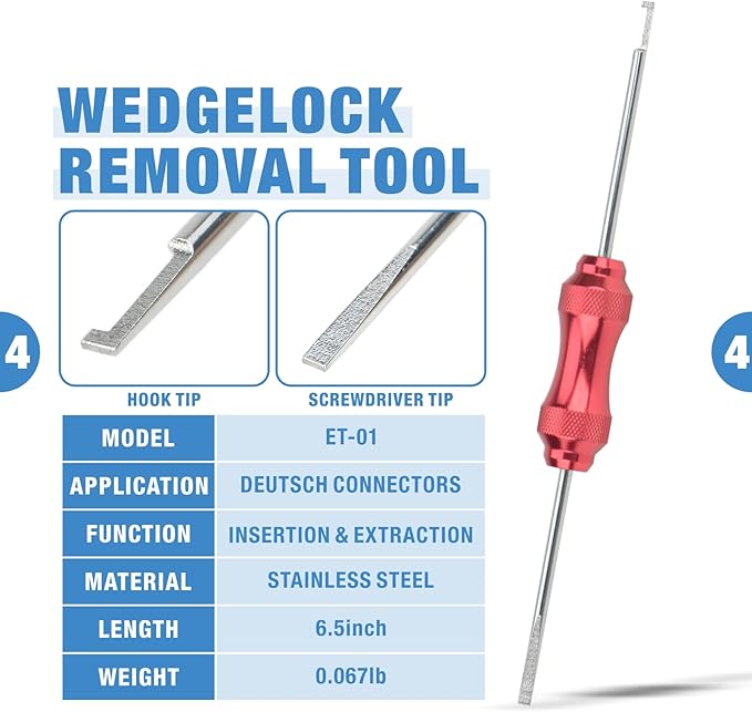 iCrimp Deutsch Terminal Crimp Tool Kit, Close Barrel and Open Barrel Crimper, Deutsch Removal Extraction Tool for Deutsch DT Connectors, Solid & Stamped Contacts, Delphi Weather Pack Terminals-12PCS