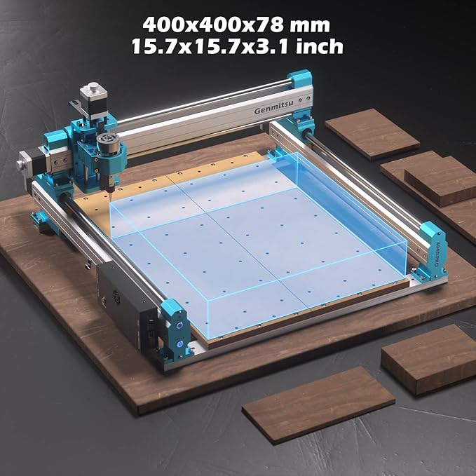 SainSmart Genmitsu 4040 PRO CNC Milling Machine, Support 4-Axis and WiFi Module, Upgraded Lead Screw Drive for Woodworking, Metal and Acrylic Cutting, Milling, GRBL Control