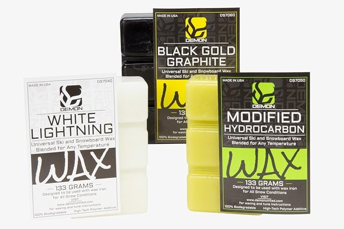 DEMON UNITED USA Platinum Edition V22 Ski & Snowboard Tuning Kit, Demon Performance Wax, Ski Hot Wax Iron, Edge Tuner, Nylon Brush, & More!