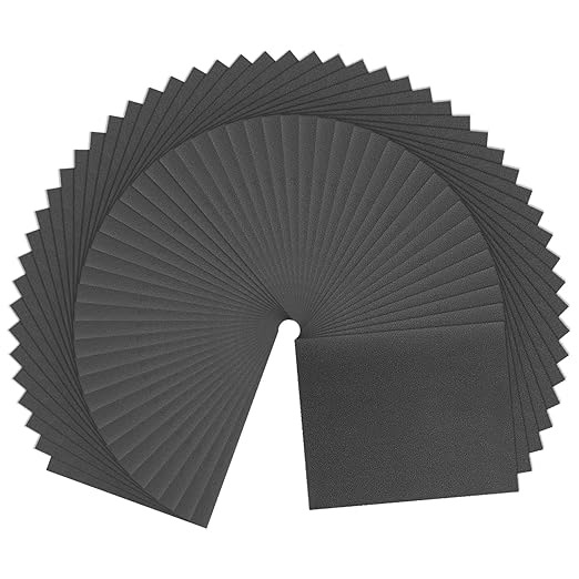 HARFINGTON 50pcs Sandpaper 240 Grit 9 x 11 Inch A-Weight Backing Silicon Carbide Abrasive Wet Dry Sanding Sheets for Wood Finishing, Metal Sanding, Automotive Polishing